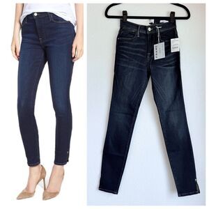 NWT FRAME Denim Le High Skinny High Rise Skinny Fit Split Hem Jeans in Wythe 24